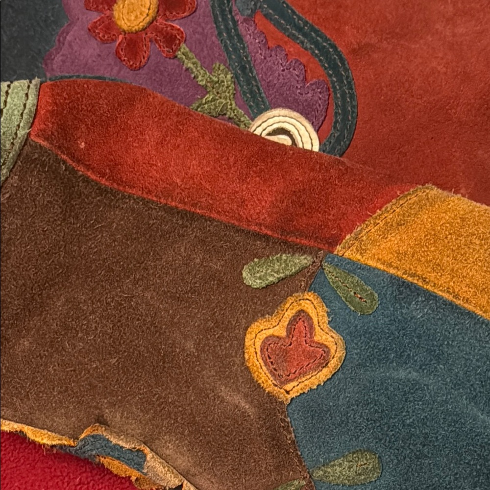 Lucky Brand Suede Colorful Floral Women's Bag - Picture 3 of 9